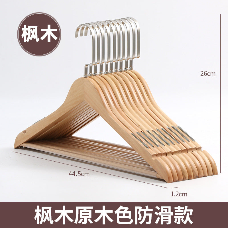 Solid Wood Clothes Hangers, Wooden Wardrobe Hangers, Non-Marking Wooden Hangers for Adult Clothes, Wholesale Large Hangers for Drying Quilts