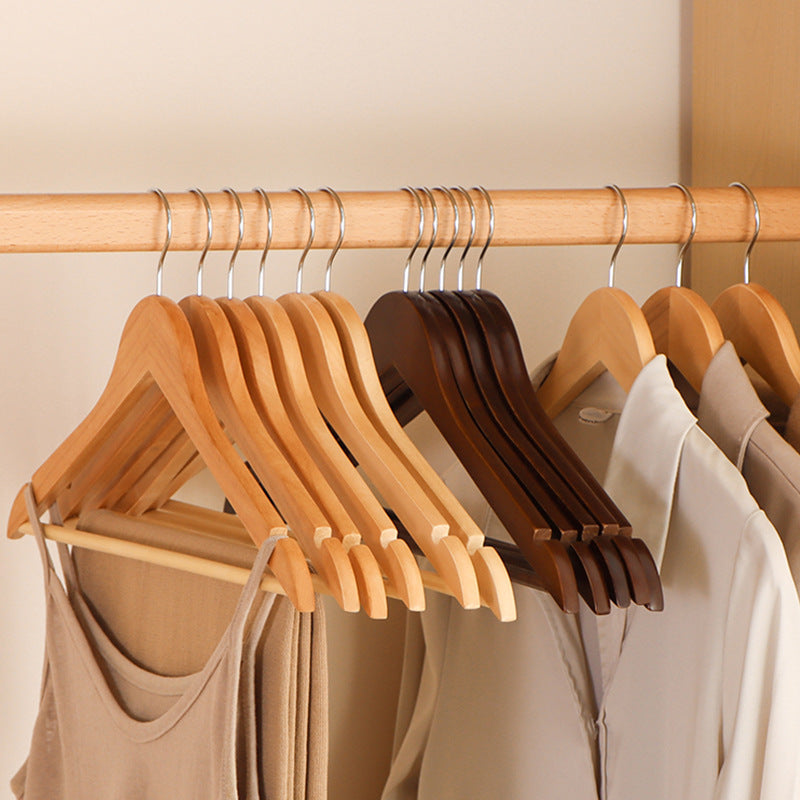 Solid Wood Clothes Hangers, Wooden Wardrobe Hangers, Non-Marking Wooden Hangers for Adult Clothes, Wholesale Large Hangers for Drying Quilts