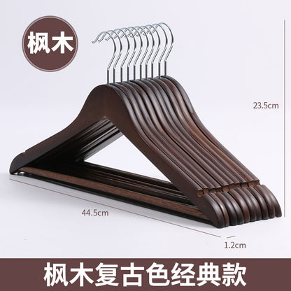 Solid Wood Clothes Hangers, Wooden Wardrobe Hangers, Non-Marking Wooden Hangers for Adult Clothes, Wholesale Large Hangers for Drying Quilts