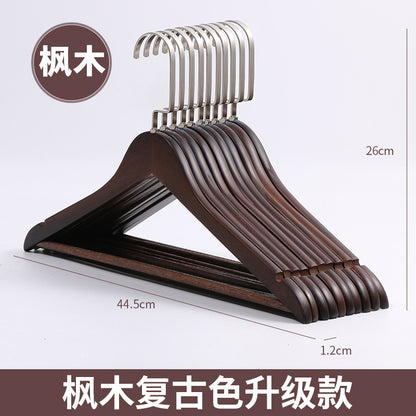 Solid Wood Clothes Hangers, Wooden Wardrobe Hangers, Non-Marking Wooden Hangers for Adult Clothes, Wholesale Large Hangers for Drying Quilts