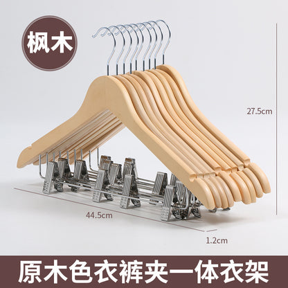 Solid Wood Clothes Hangers, Wooden Wardrobe Hangers, Non-Marking Wooden Hangers for Adult Clothes, Wholesale Large Hangers for Drying Quilts