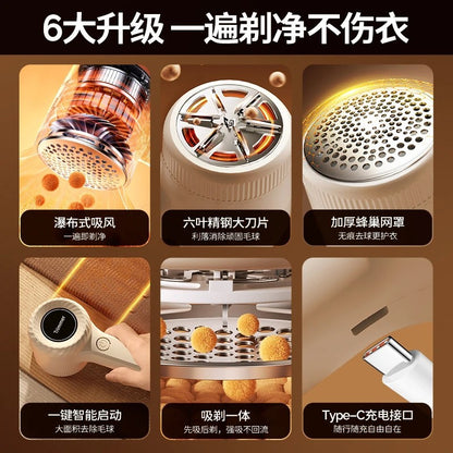 Electric Lint Remover, Household Rechargeable Clothes Lint Remover, Portable Sweater Shaver, Lint Remover