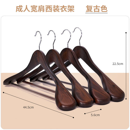 Solid Wood Clothes Hangers, Wooden Wardrobe Hangers, Non-Marking Wooden Hangers for Adult Clothes, Wholesale Large Hangers for Drying Quilts