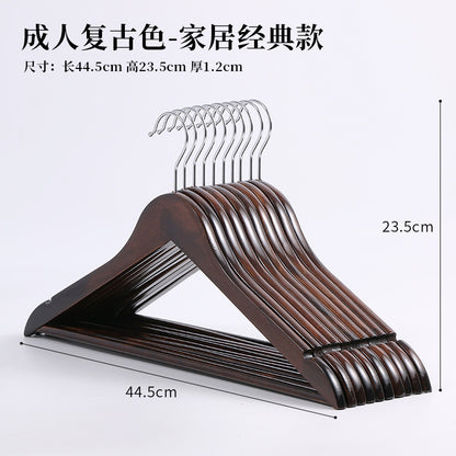 Solid Wood Clothes Hangers, Wooden Wardrobe Hangers, Non-Marking Wooden Hangers for Adult Clothes, Wholesale Large Hangers for Drying Quilts