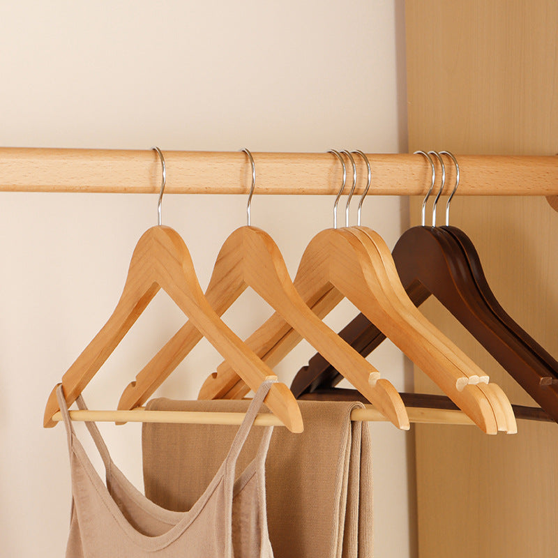 Solid Wood Clothes Hangers, Wooden Wardrobe Hangers, Non-Marking Wooden Hangers for Adult Clothes, Wholesale Large Hangers for Drying Quilts