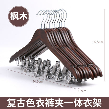 Solid Wood Clothes Hangers, Wooden Wardrobe Hangers, Non-Marking Wooden Hangers for Adult Clothes, Wholesale Large Hangers for Drying Quilts
