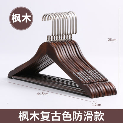 Solid Wood Clothes Hangers, Wooden Wardrobe Hangers, Non-Marking Wooden Hangers for Adult Clothes, Wholesale Large Hangers for Drying Quilts
