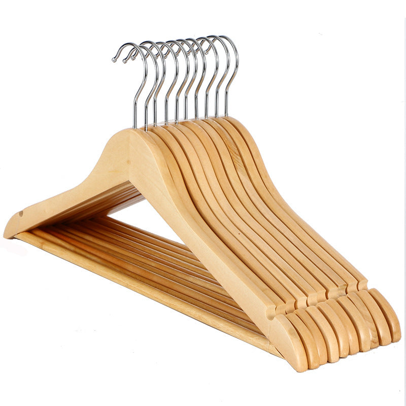 Solid Wood Clothes Hangers, Wooden Wardrobe Hangers, Non-Marking Wooden Hangers for Adult Clothes, Wholesale Large Hangers for Drying Quilts